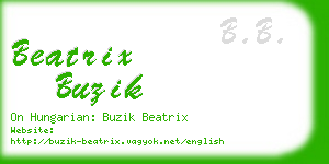 beatrix buzik business card